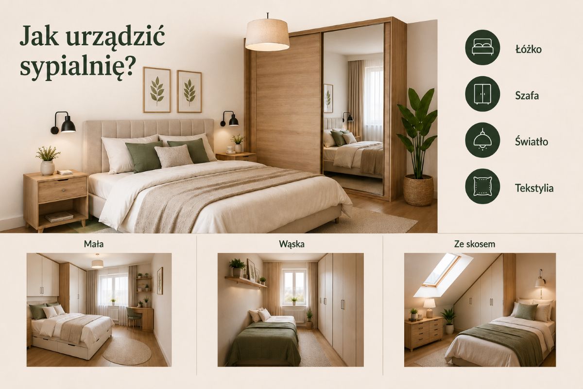 Jak urządzić sypialnię? Kompletna lista mebli pod każdy metraż i układ