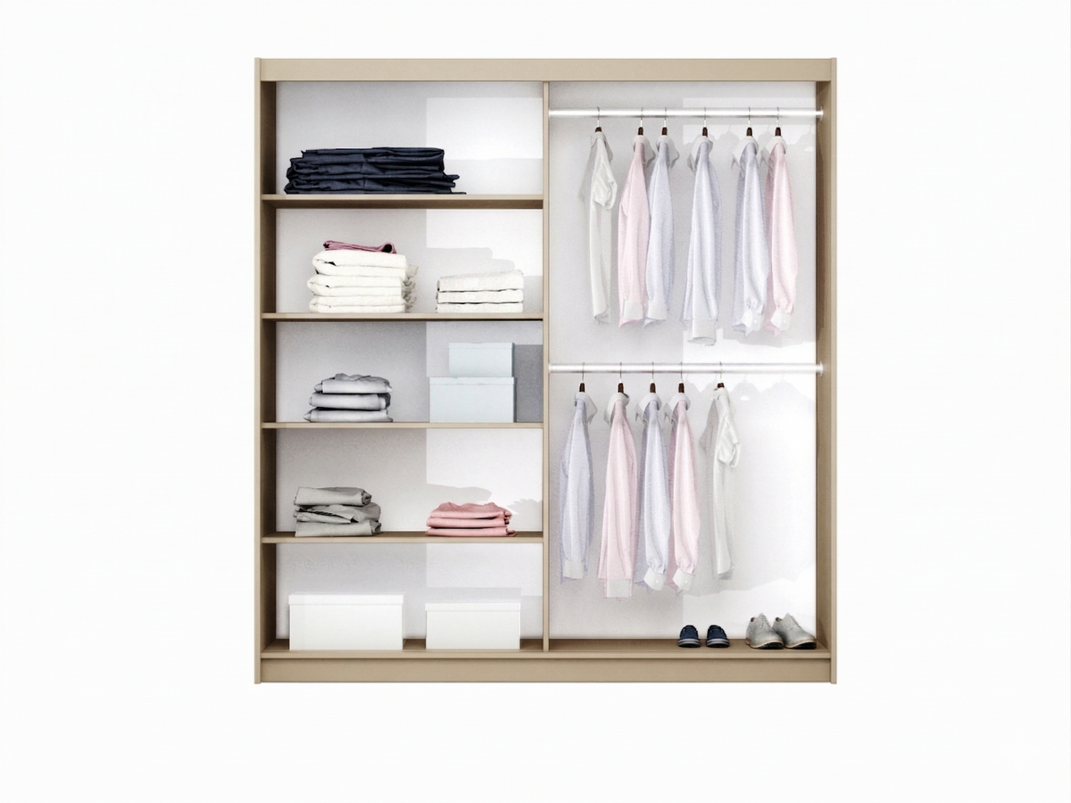 Szafa przesuwna Tokyo 200 kaszmir | cashmere | led