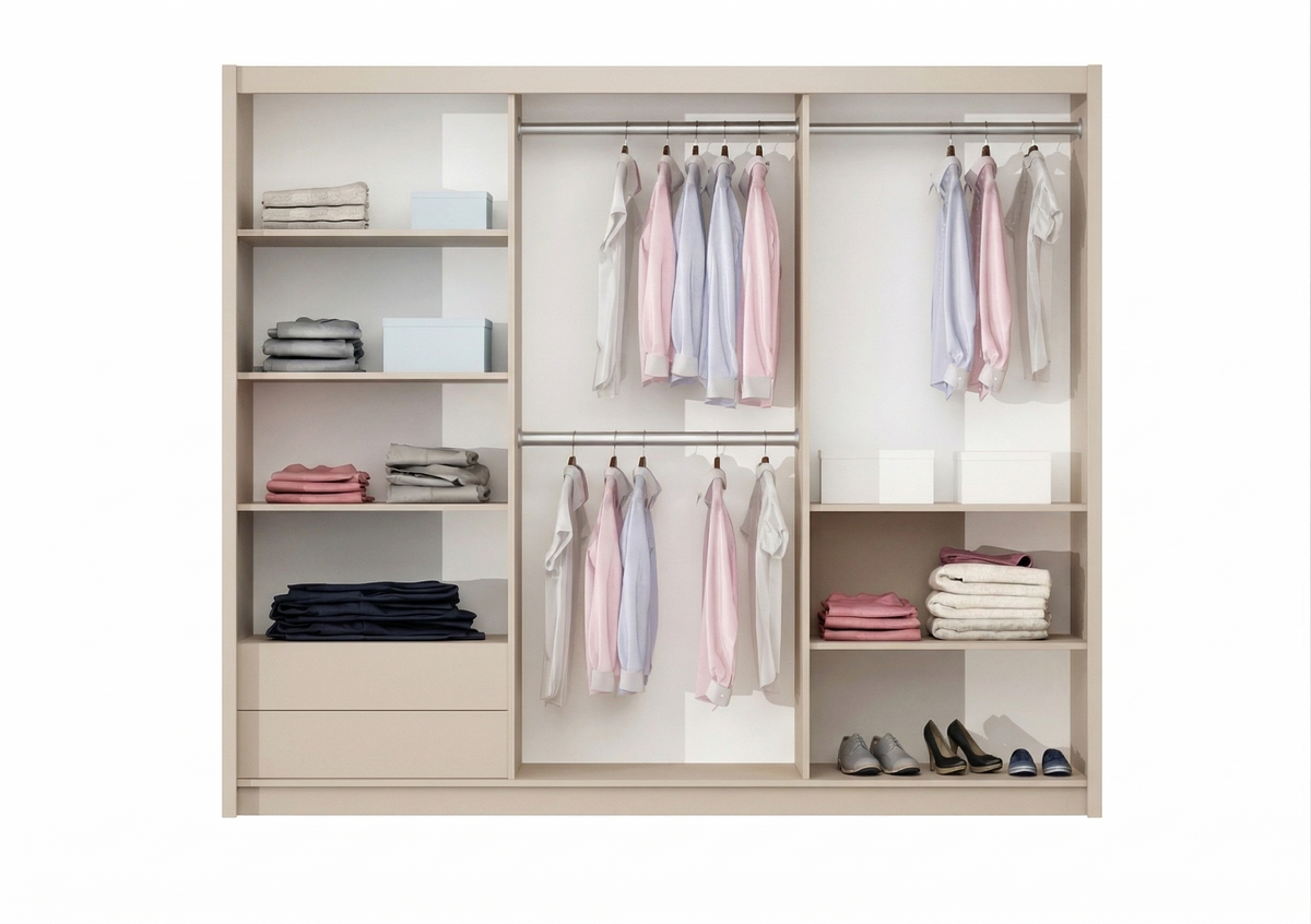 Szafa przesuwna Tokyo 250 kaszmir | cashmere | led