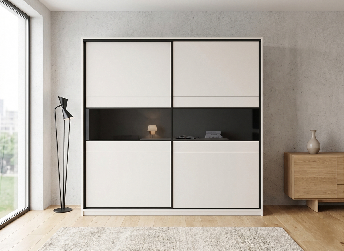 Szafa przesuwna Manhattan 226 kaszmir | cashmere