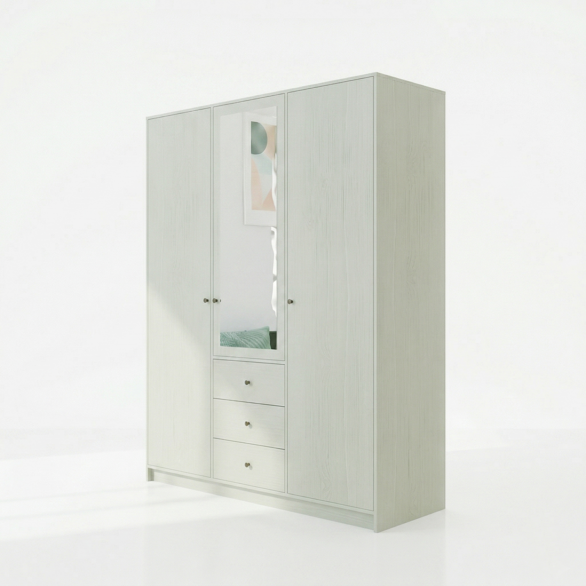 Szafa Siena D3 LUX eucalyptus z lustrami