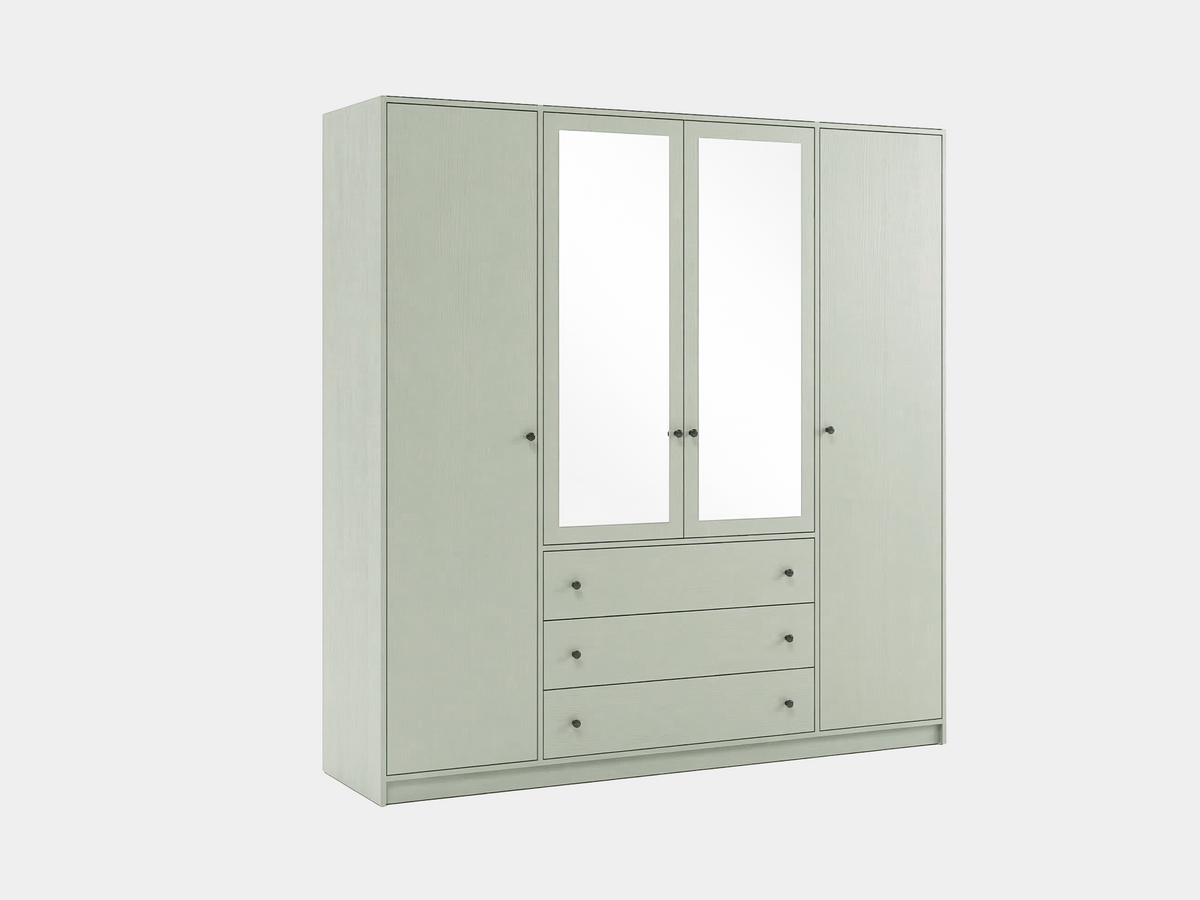 Szafa Siena D4 LUX eucalyptus z lustrami