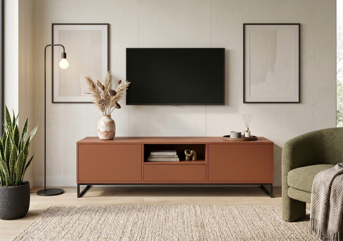 Szafka RTV Genua D-Lux | terracota